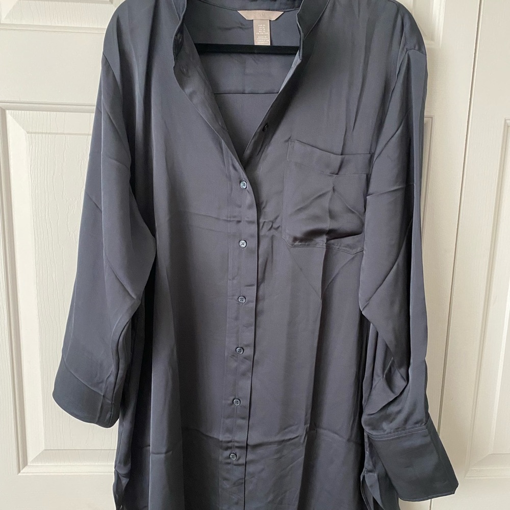 Silk material long tunic shirt or dress from H&M